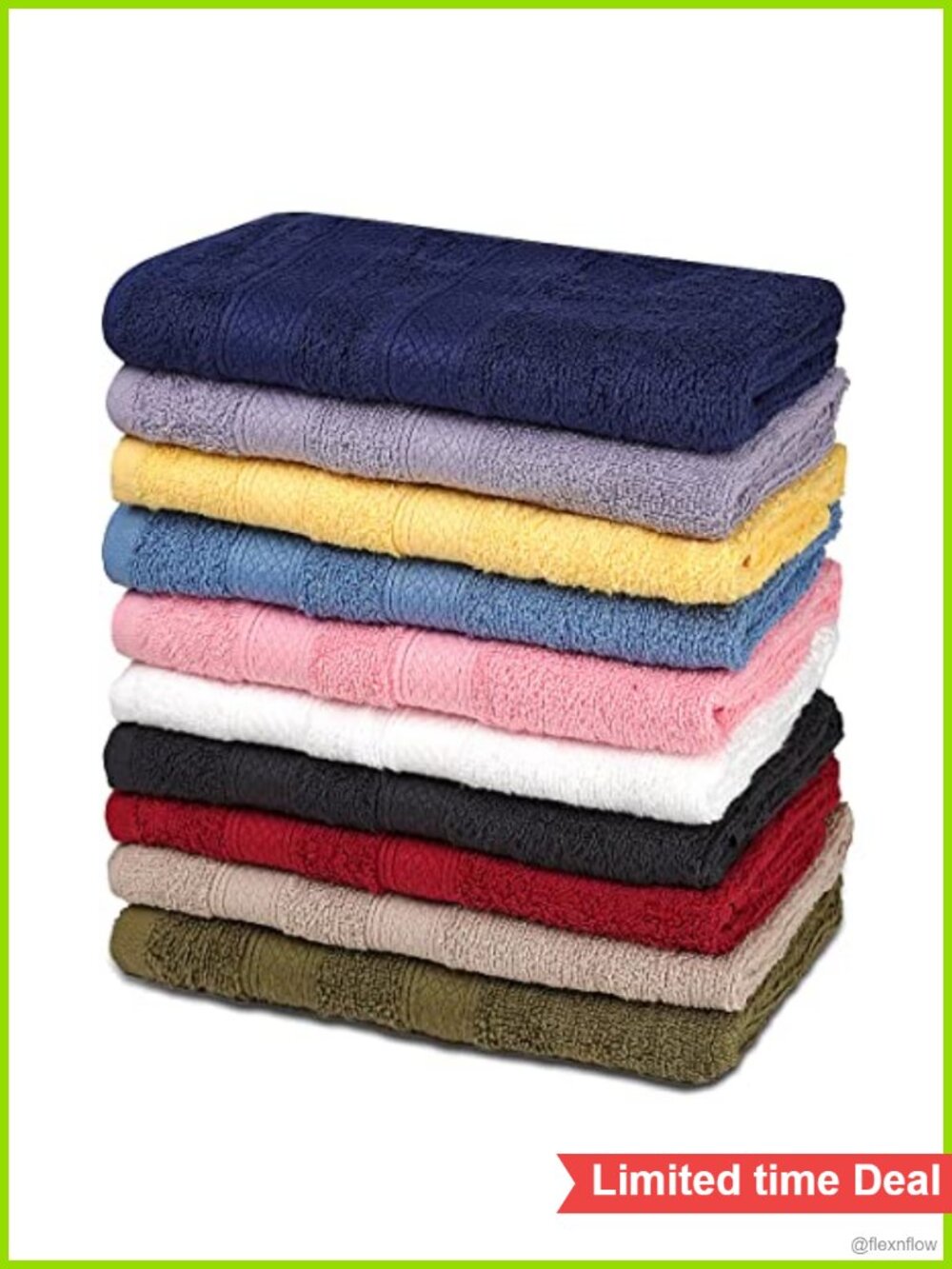 10 Pack Ring Spun Cotton Hand Towels 16x28 Super Absorbent Fast Drying Bathroom